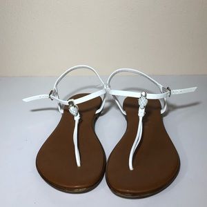 Italian Shoemakers Thong Sandals White